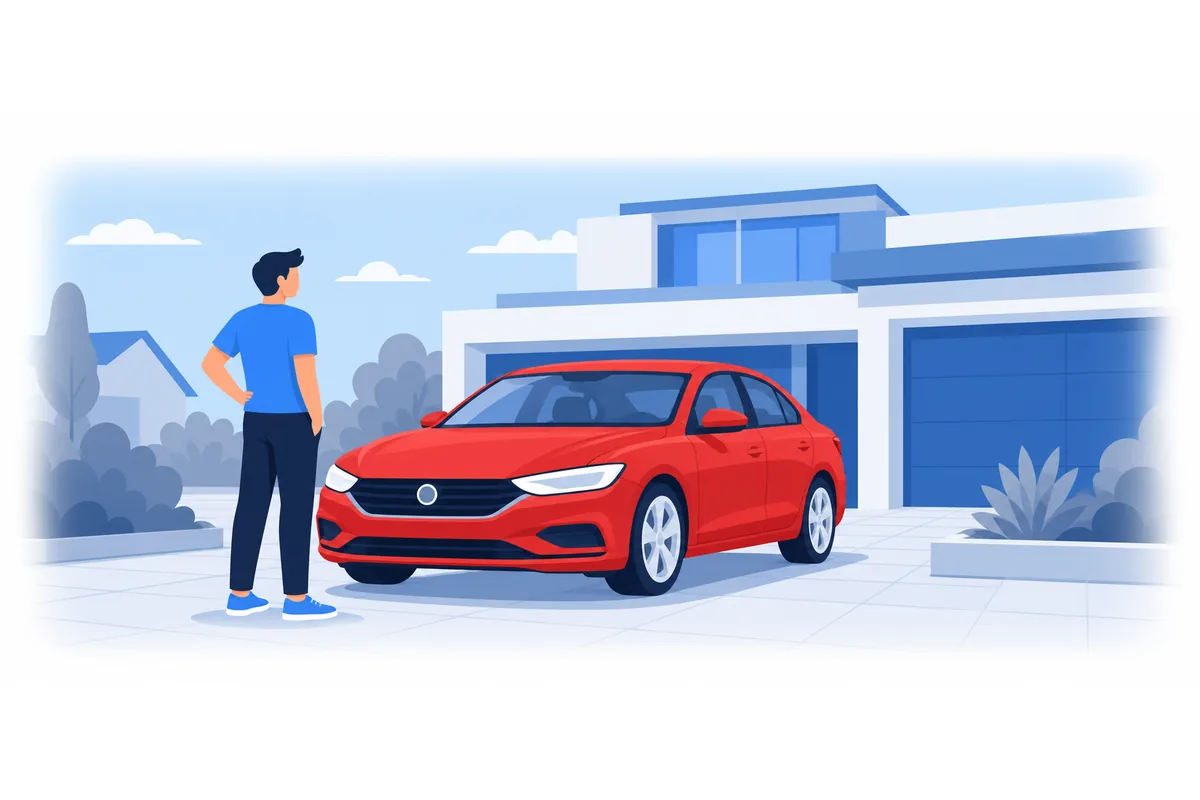 Your car is red.