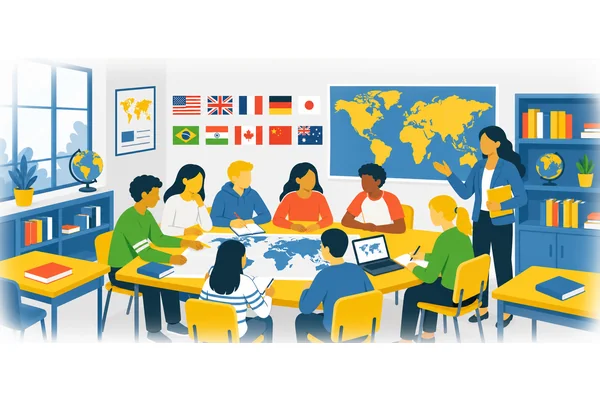 The students at our school come from many countries.