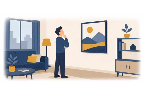 The picture is on the wall.