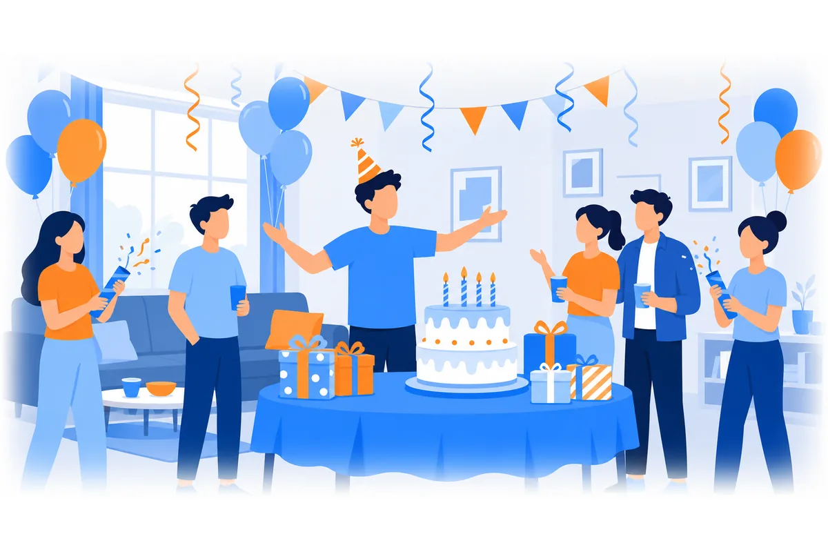 We are having a birthday party on Saturday.