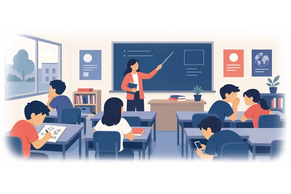 They aren't listening to the teacher in class.