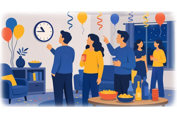 We aren't leaving the party until 11 p.m.
