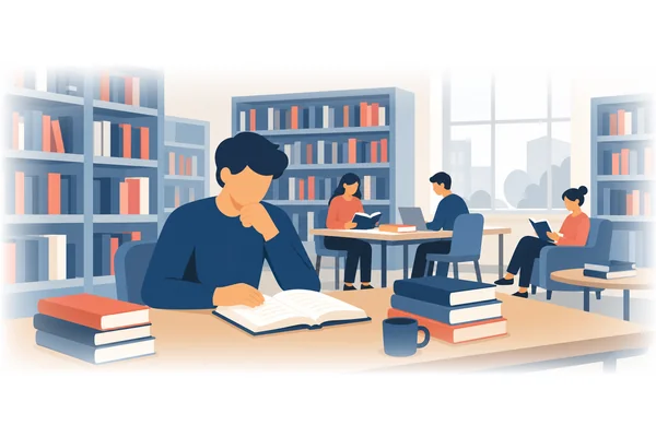 You are not making any noise in the library.