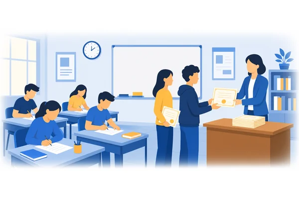 The students that passed the exam will receive a certificate.