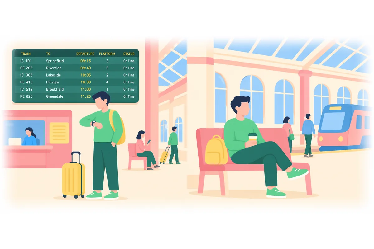 Direct: 'What time does the train leave?' → Reported: He wanted to know what time the train left.