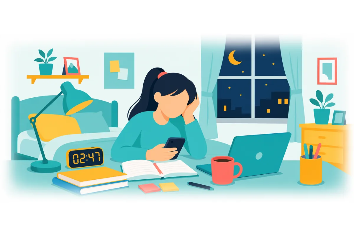 She wouldn't be so tired if she didn't stay up so late.