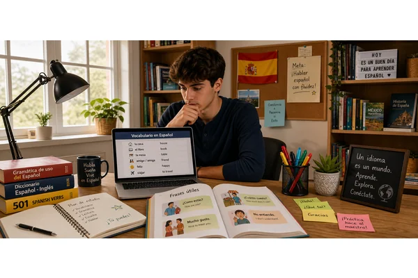 I am going to learn Spanish this year.