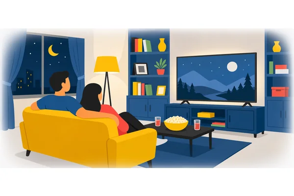 They watched a movie last night.