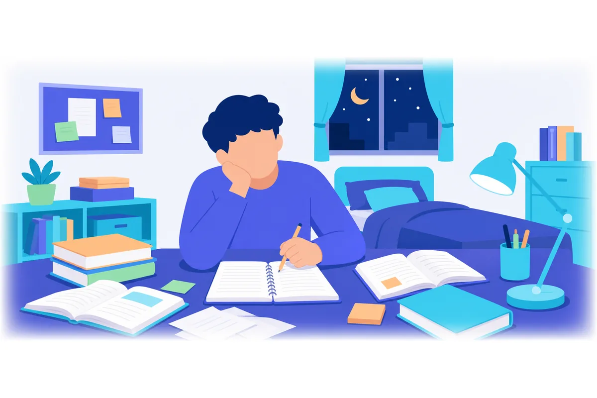 He didn't finish his homework yesterday.