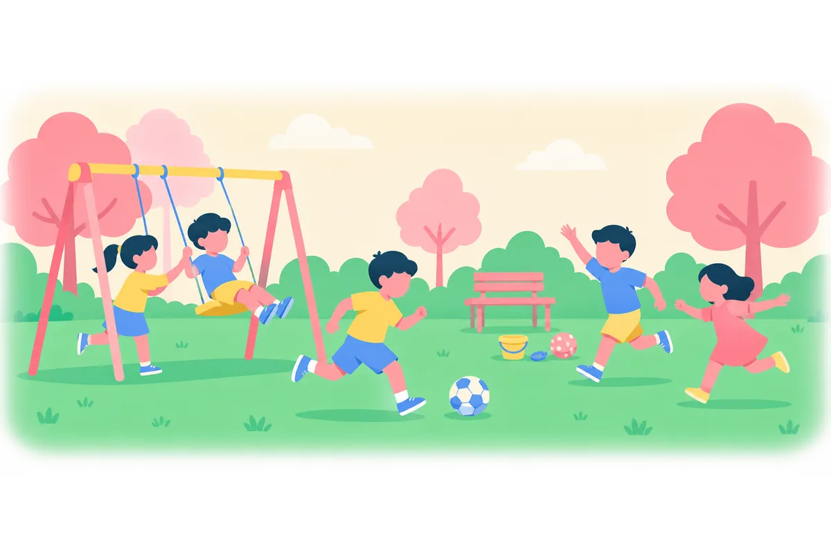 Where did the children play yesterday afternoon?