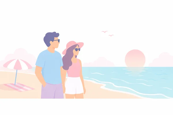 We go to the beach on weekends.