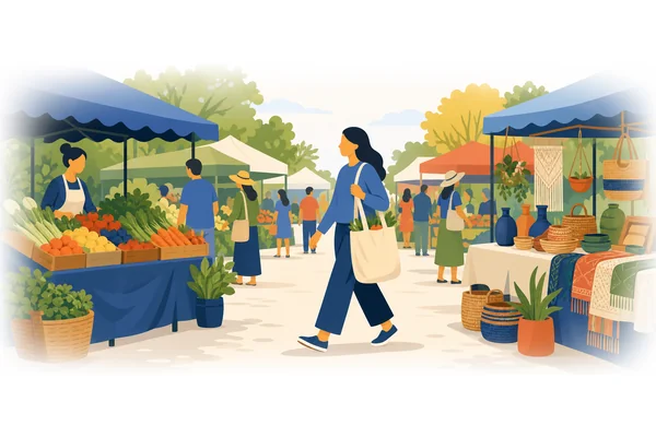 I go to the market every Saturday.