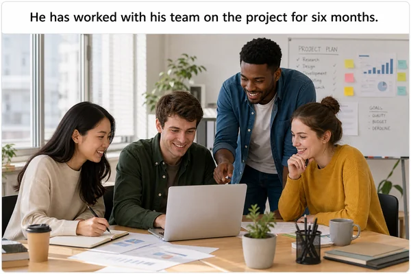 Who does he work with?