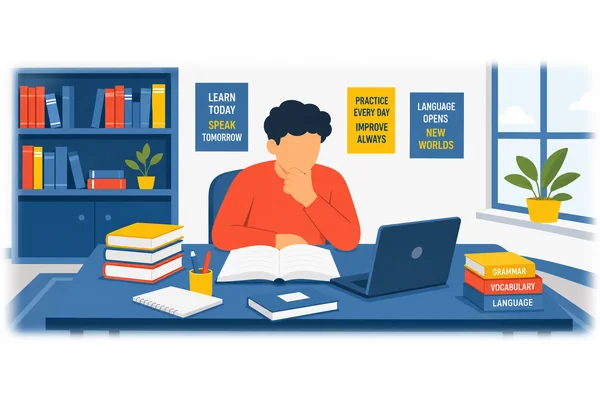 If you study regularly, your English will improve quickly.