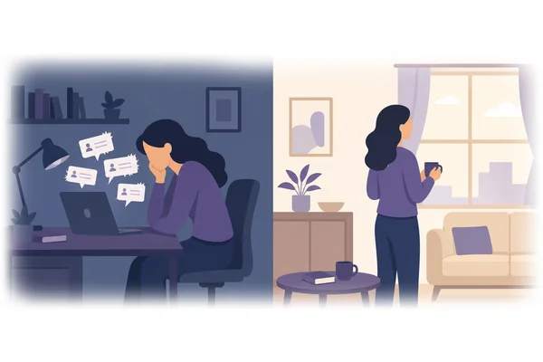 She wouldn't have felt anxious if she hadn't read those negative comments online.