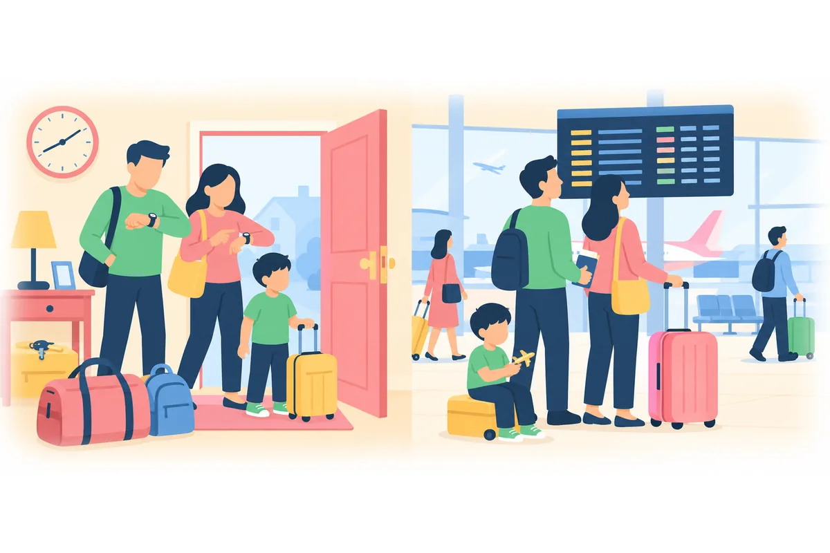 They would not have missed their flight if they had left earlier.