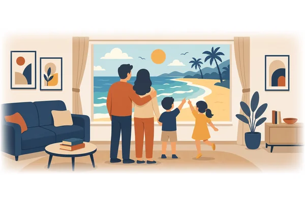 If we lived closer to the beach, we would visit it every weekend.