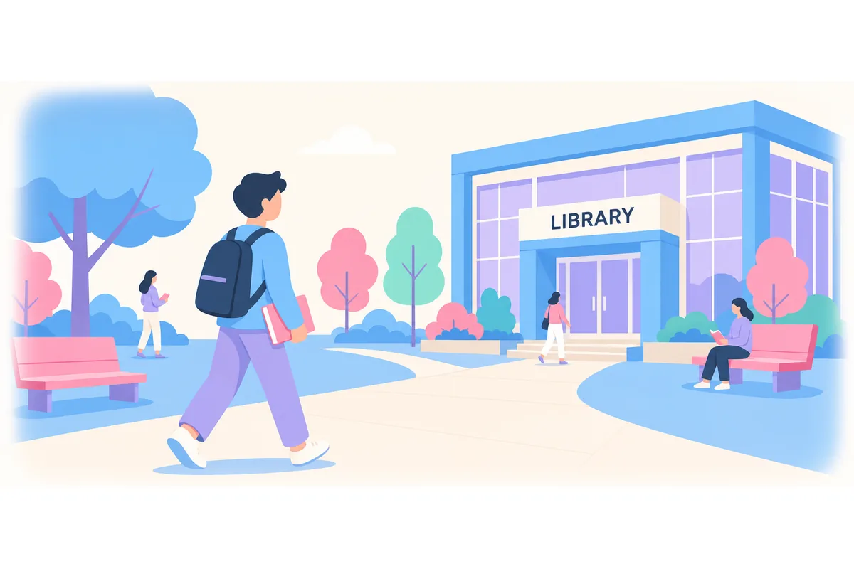 I go to school every day, but yesterday I went to the library.