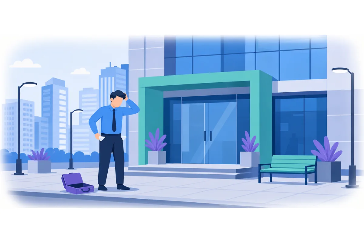 He forgot his keys at the office.