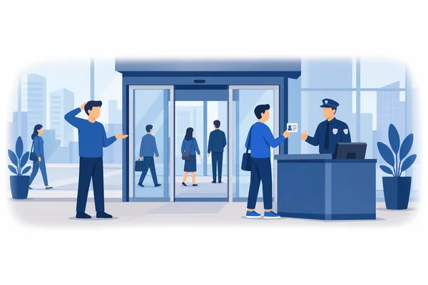 You cannot enter the building unless you have a valid ID.
