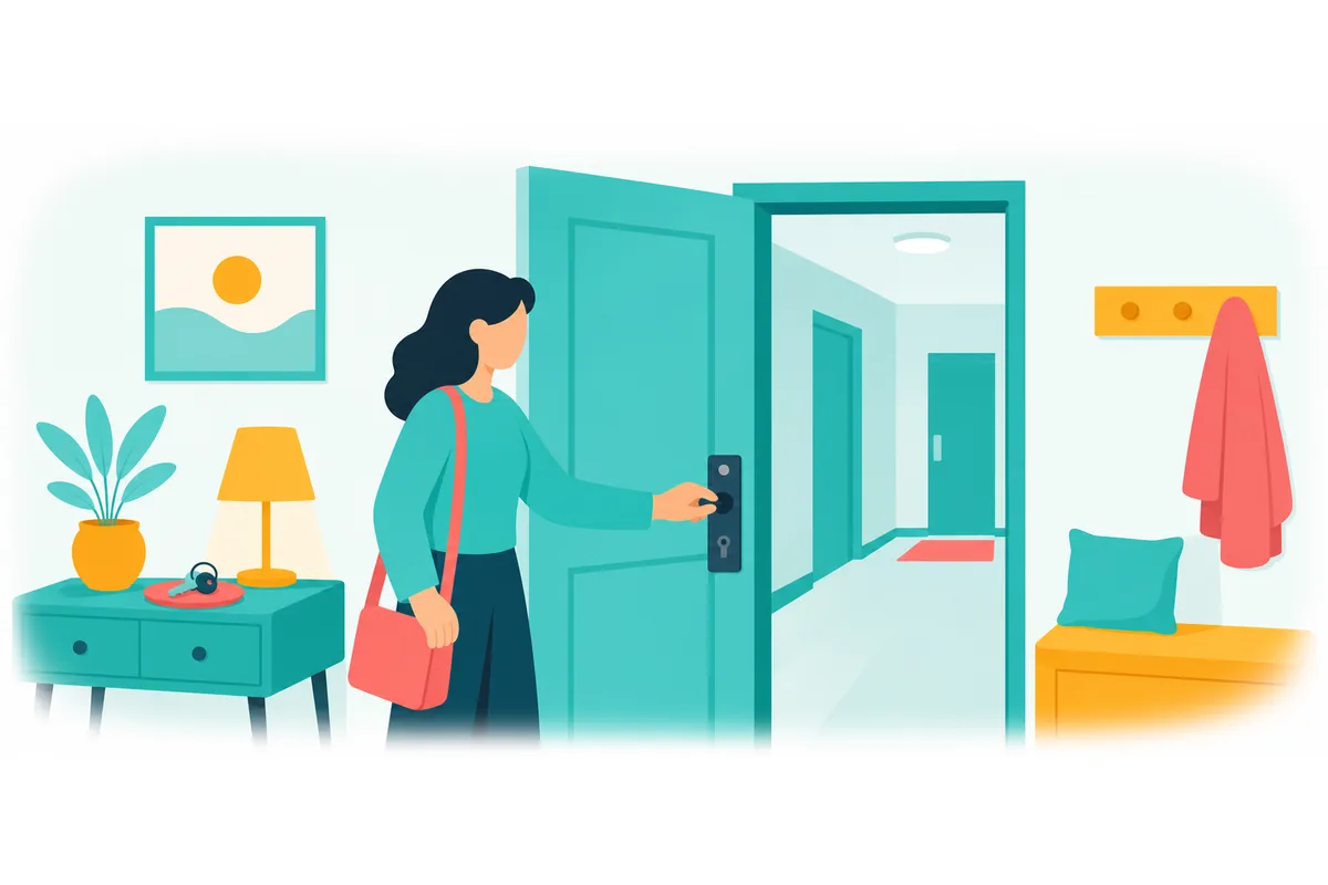 Don't forget to lock the door when you leave.