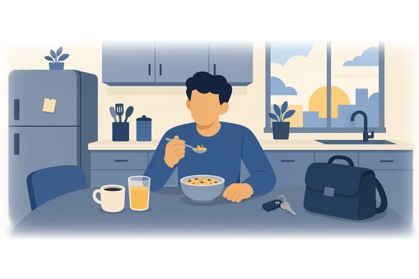 I always eat breakfast before work.