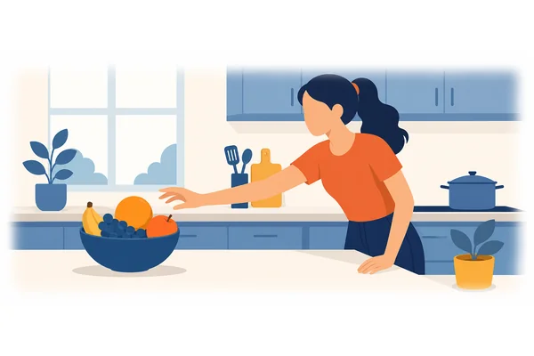 She wants an orange for breakfast.
