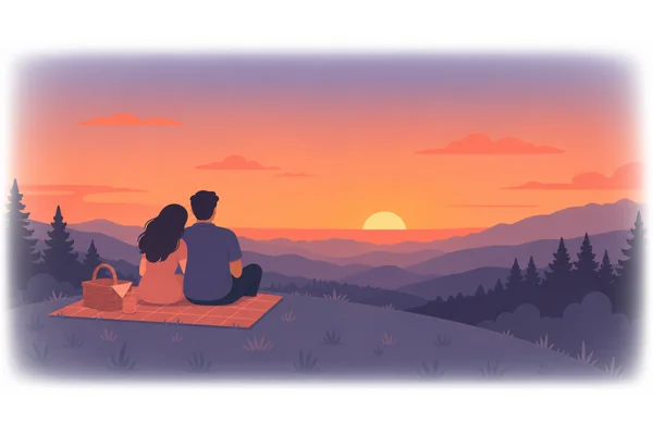 Let's watch the sunset together.