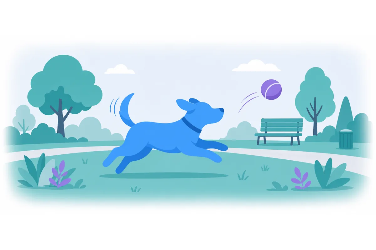My dog loves to play with a ball.