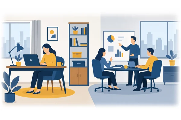 Some argue that remote work increases productivity. On the other hand, others believe it reduces team connection.