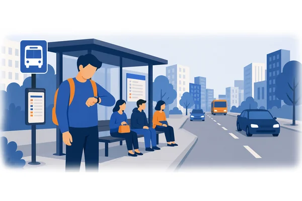 Do you know when the bus arrives?