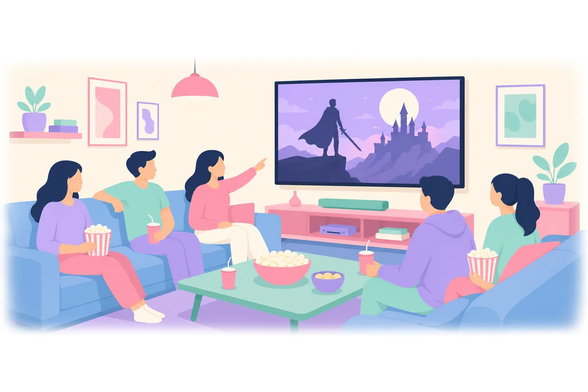 She saw the movie last night with her friends.