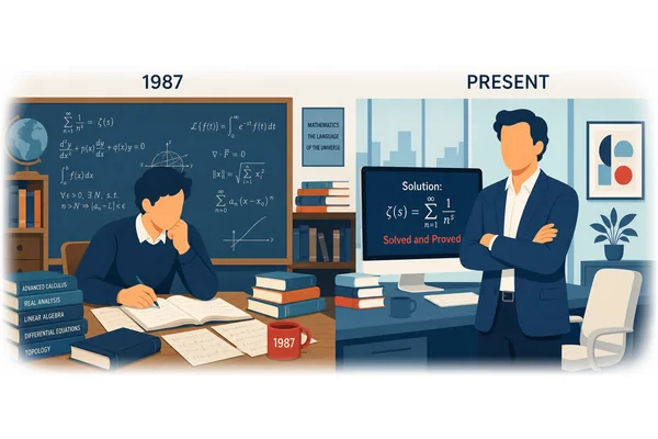 If he didn't have such a brilliant mind, he would never have solved that complex equation back in 1987.
