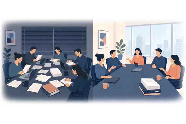 Before the meeting starts, they will have reviewed all the documentation.