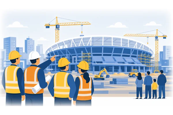 The new stadium will be opened next month.