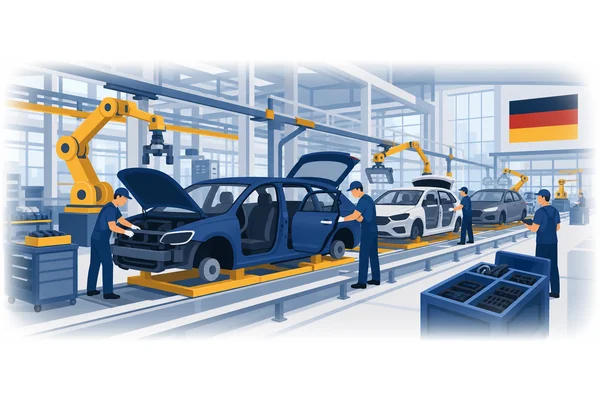 These cars are manufactured in Germany.