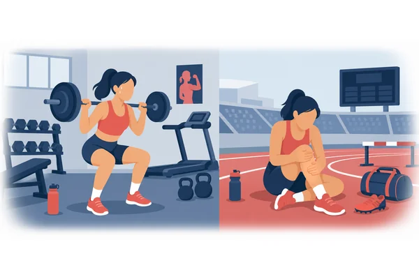 The athlete had been training intensively for months before she injured herself during the competition.