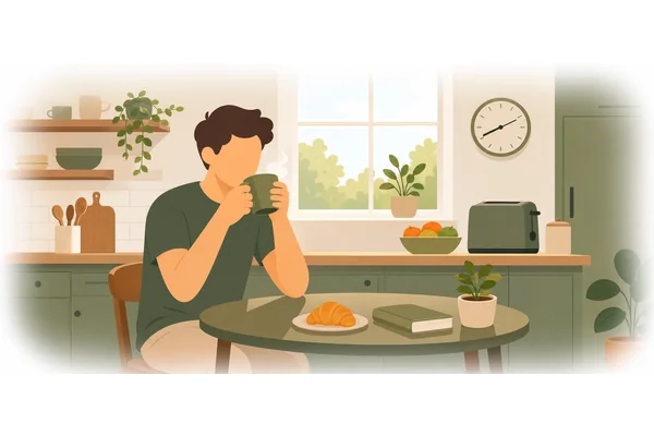 I am drinking coffee this morning.