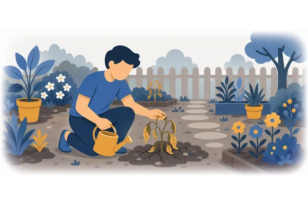 Plants die if they don't get enough water.