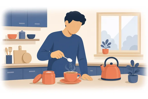 If you add sugar to tea, it becomes sweet.