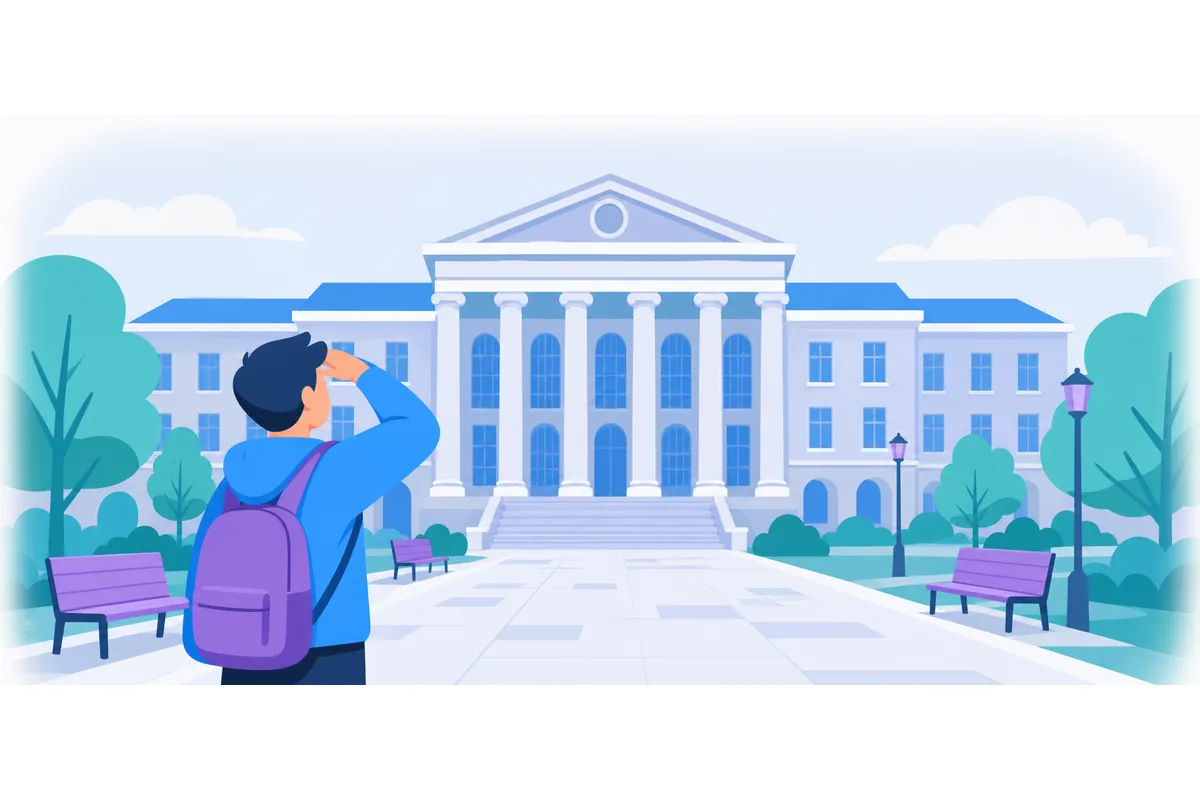 I saw a university building.