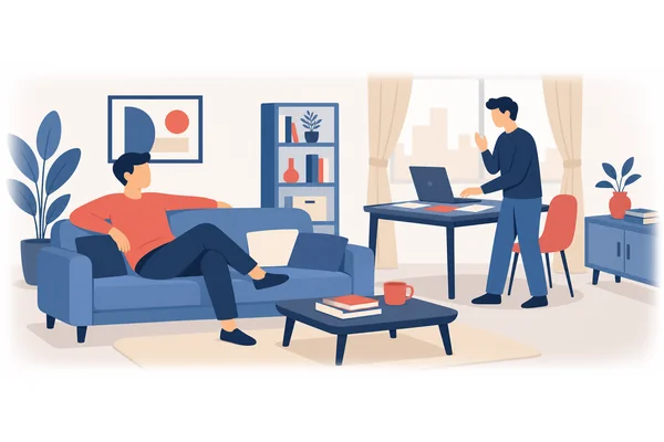 You can relax while I prepare the presentation.