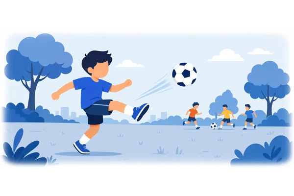 When I was young, I would play football every day.