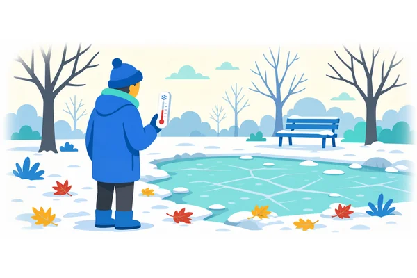 If the temperature drops below zero, water freezes.