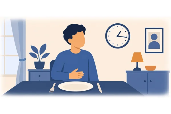 You get hungry if you don't eat for several hours.